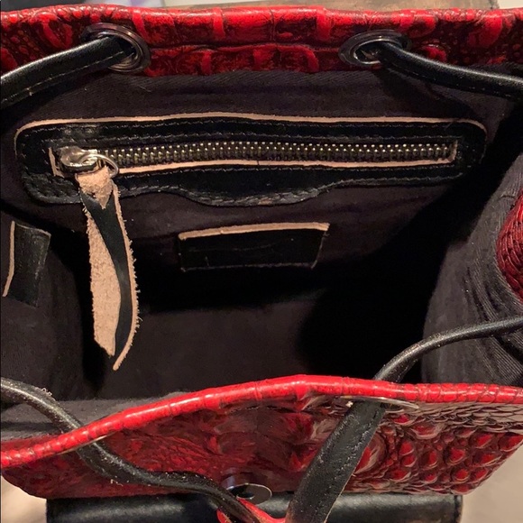 FREEBIRD BY STEVEN Brett Red Crocodile Backpack - Picture 10 of 15